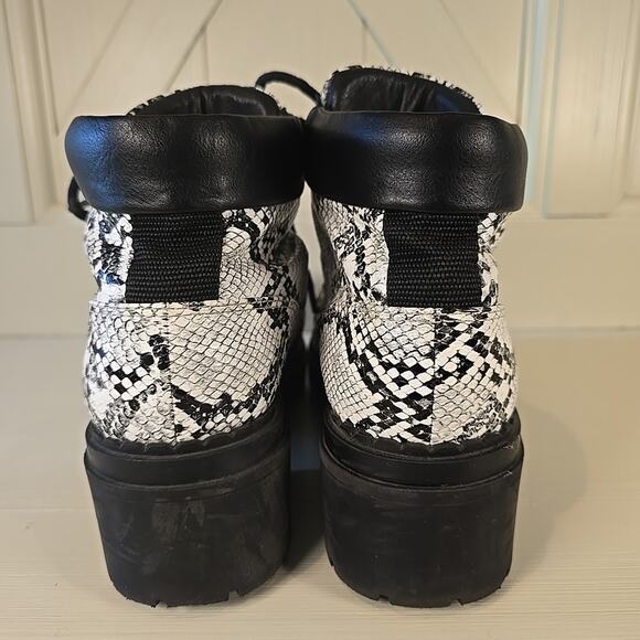 Indigo Road Y2K Grunge Combat Boot Women's 9M Chunky Platform Python Goth - Picture 4 of 11